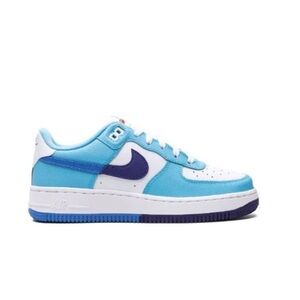 Nike Youth Air Force 1 Low Split "Light Photo Blue" Sneakers Size 12